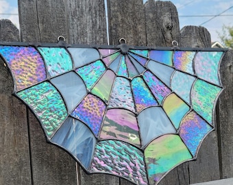 Croft Glass Iridescent Web