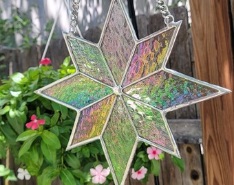 Stained Glass Starflake Suncatcher