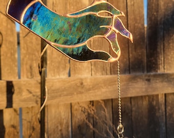 Stained Glass Witchy Pendulum