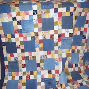 PDF - Denim and Scraps Quilt Pattern - Digital Download