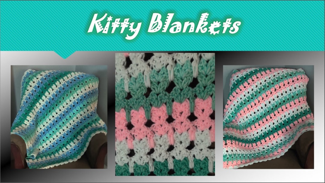 Crochet Kitty Blanket Etsy