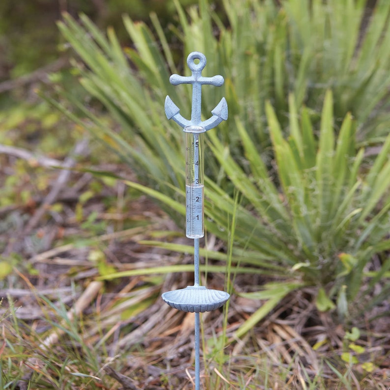 Nautical Rain Gauge Garden Stake Etsy