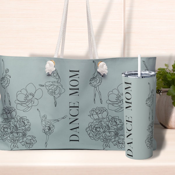 Dance mom weekender tote | Large tote bag dance mom | mother's day gift for dance moms | Mother's day gift | Ballet mom | Ballerina mom