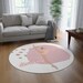 Pink Ballerina Round Rug Dance Nursery Carpet Ballet Lover Gift Kids ...