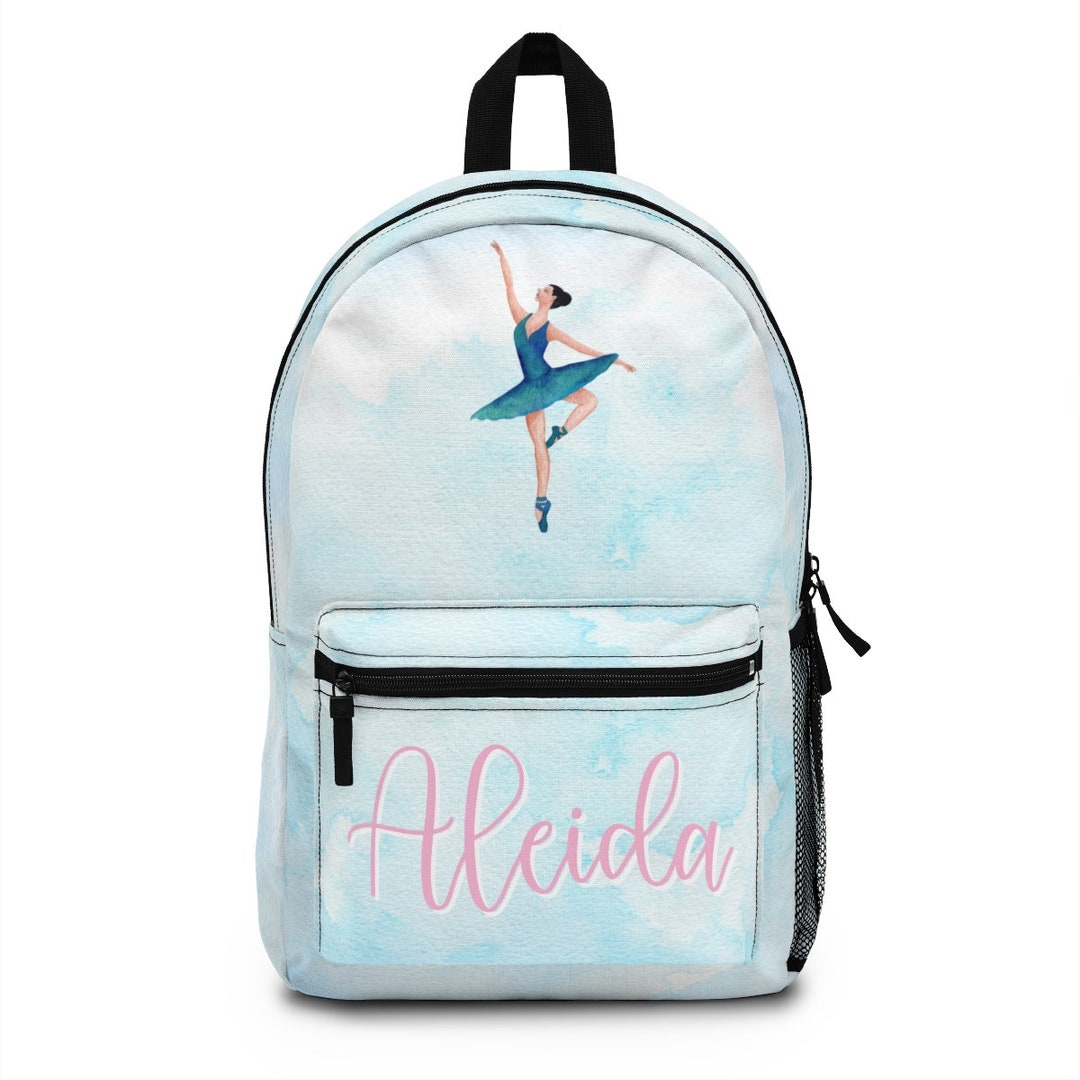 Ballet Tote Backpack Blue Watercolor Duffle Bag for Girls Ballet Duffle ...