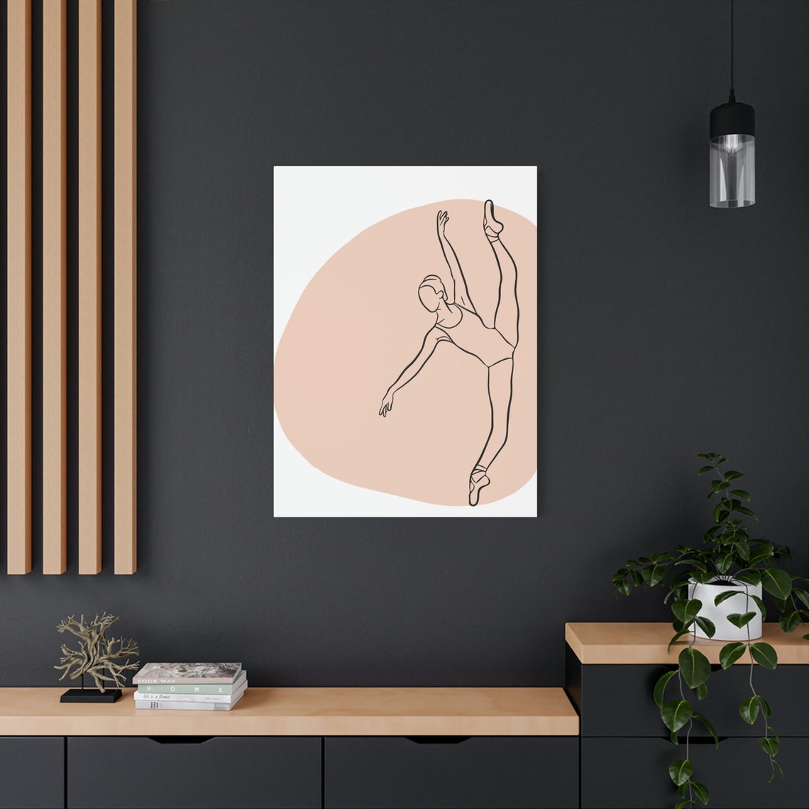 Pink Ballerina Room Wall Decor Dance Nursery Wall Decor Ballet Lover