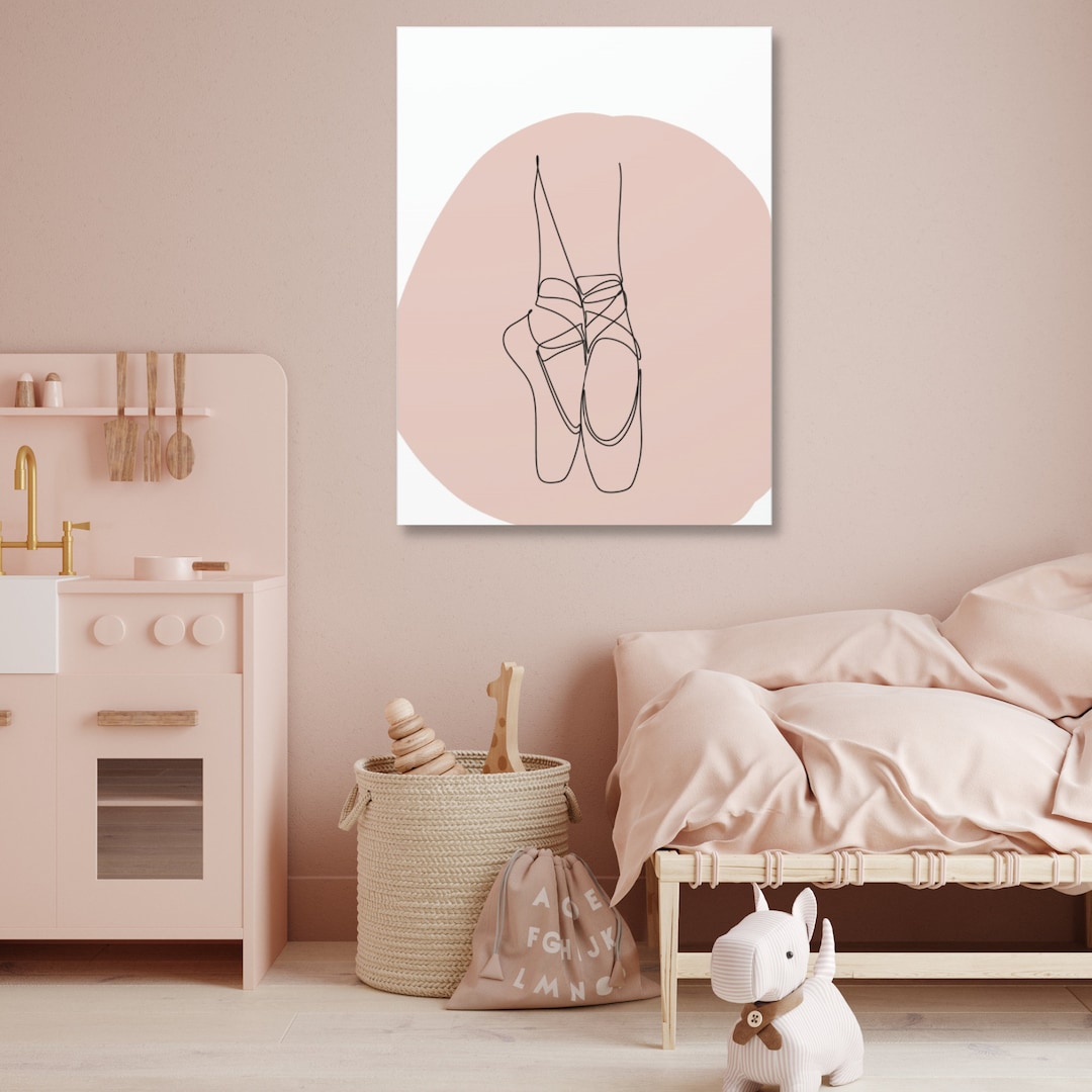 Pink Ballerina Room Wall Decor Dance Nursery Wall Decor Ballet Lover