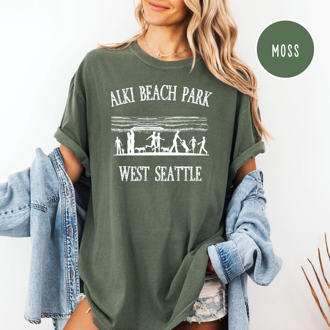 Alki Beach Park Seattle Grunge Style Comfort Colors® T-shirt, Alki ...
