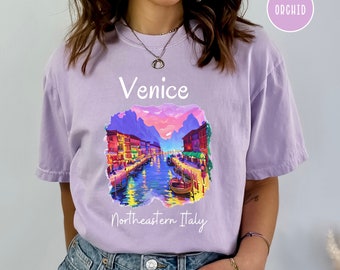 Venice Italy Comfort Colors® Vacation Gift T-Shirt, Venice Gift for Italy Lover, Venice Travel Gift Shirt, Venice Italy Vacation Gift Shirt