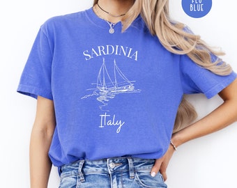 Sardina Italy Sailing Shirt, Sardina Italy Comfort Colors® TShirt, Sardina Vacation Gift Shirt, Italy Travel Gift, Sardina Italy Boating Tee
