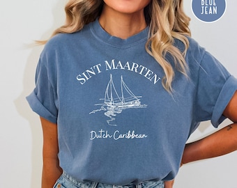 Sint Maarten Dutch Caribbean Comfort Colors® Tee Shirt, St. Maarten Vacation Gift Shirt, Dutch Caribbean Sea Beach Gift Tee, St Marteen Gift