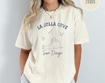 La Jolla Cove San Diego Comfort Colors® Tee, La Jolla Cove Sealions, La Jolla Vacation Gift Shirt, San Diego California Shirt, La Jolla Gift