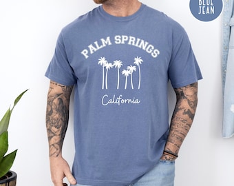Palm Springs California Comfort Colors® Tee Shirt, Palm Springs Vacation Gift Shirt, California Travel Shirt, Summer Shirt, California Shirt