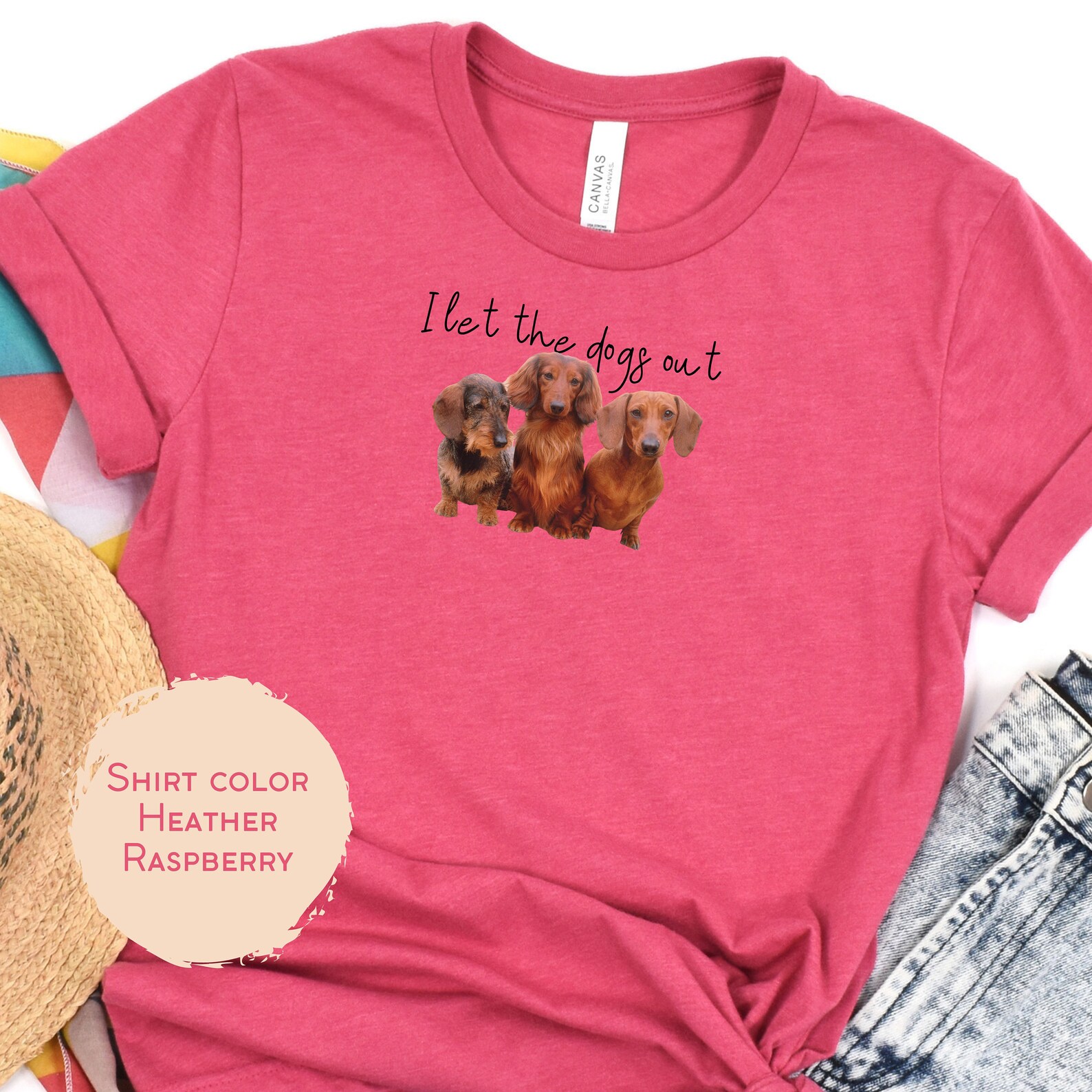 Funny Wiener Dog Tshirt I Let the Dogs Out Picture of Etsy