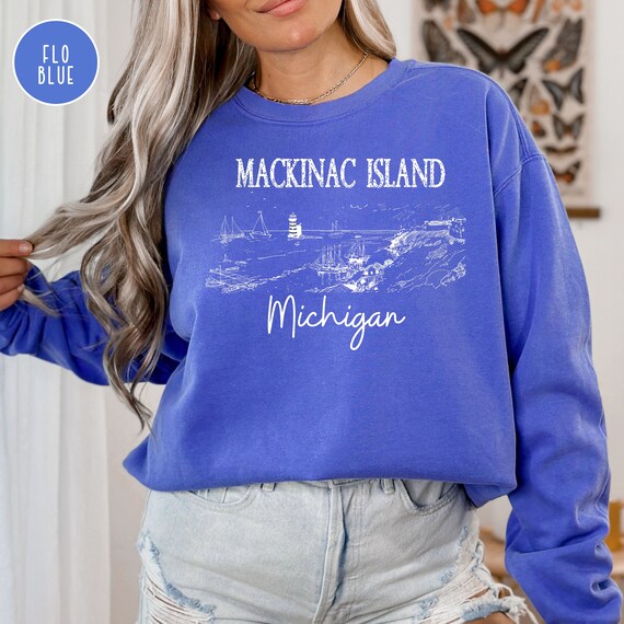 Mackinac Island Michigan Grunge Style Comfort Colors® Sweatshirt
