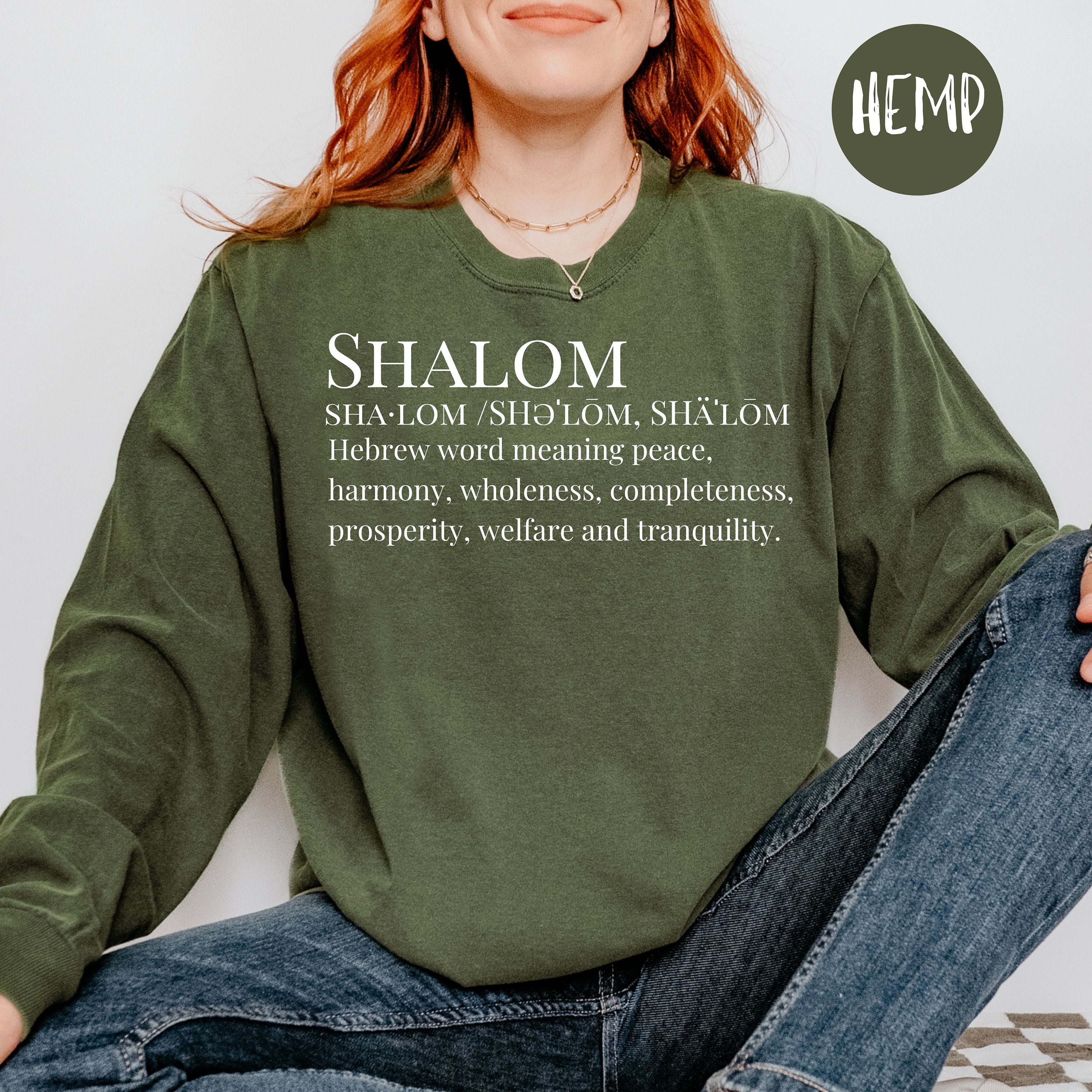 Shalom Definition Comfort Colors® Long Sleeve T-shirt Stand 