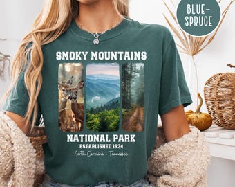 Smoky Mountains National Park Comfort Colors® Tee Shirt, Smoky Mountains Vacation Gift Shirt, Smoky Mountains Hiking Shirt, Smokies Mt Tee