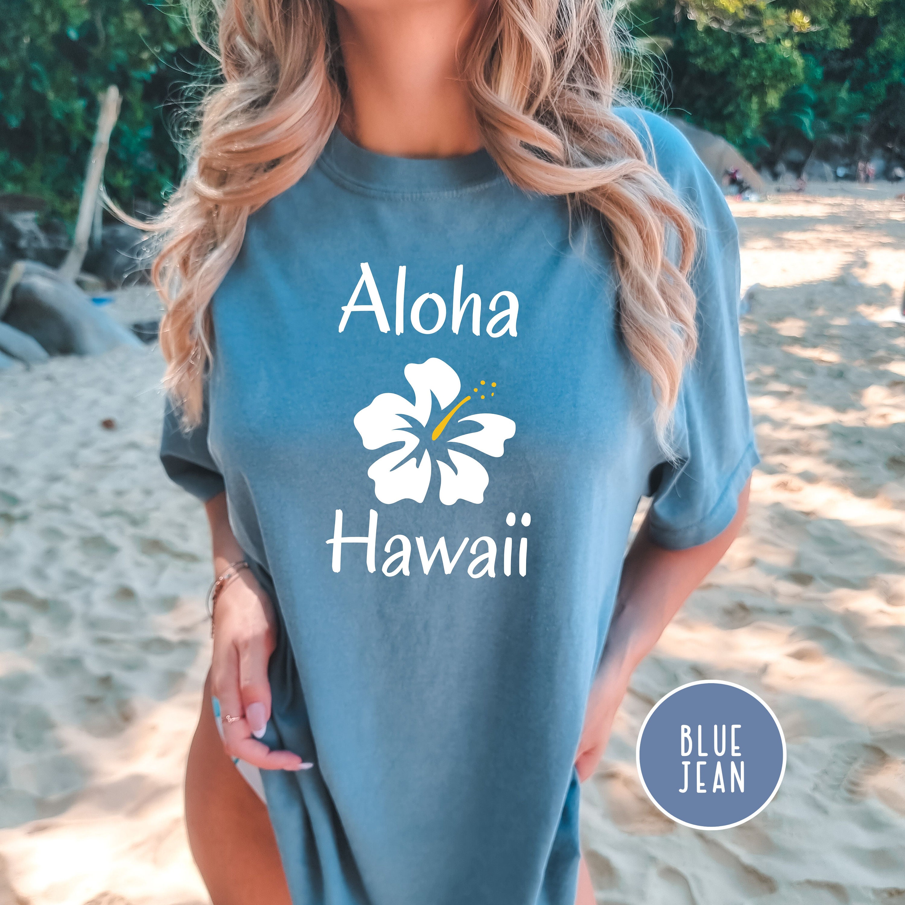 Hawaiian Flower Shirt Women Oversized Hawaii Tshirt Hibiscus Flower Tshirt  Beach Shirt Summer Vacation Loose Tops at  Women’s Clothing store