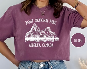 Alberta Canada Banff National Park Comfort Colors® Gift T-Shirt, Banff Ski Trip Gift Tee, Canada Vacation TShirt, Alberta Canada Banff Gift