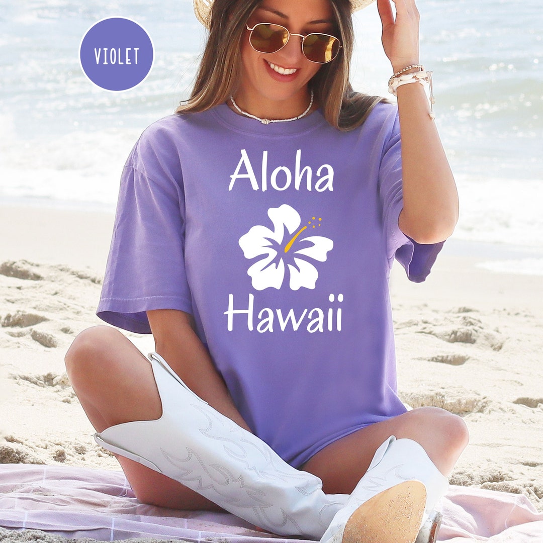 Hawaii Comfort Colors® T-shirt, Aloha Hawaii Hibiscus Flower Shirt