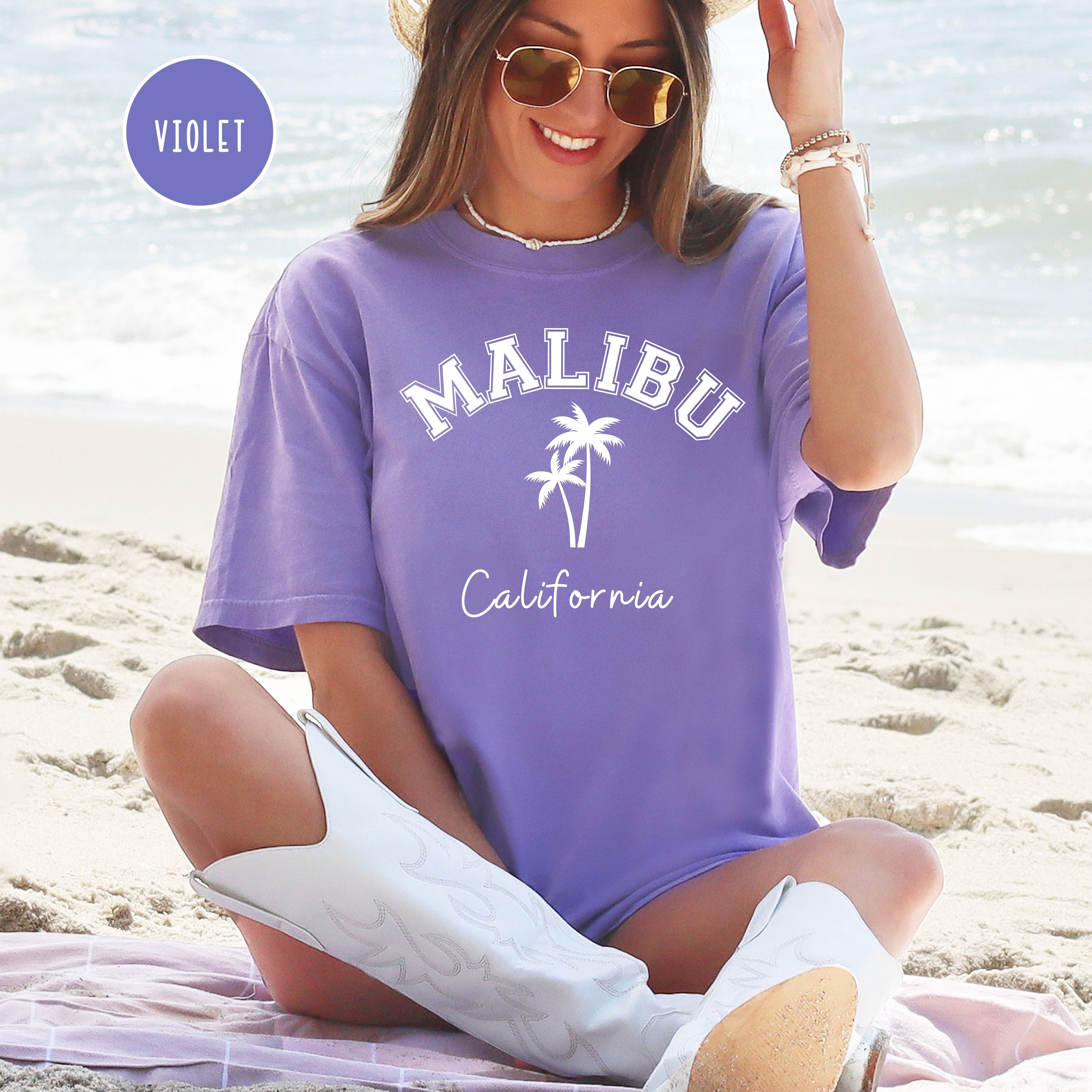 Malibu Beach California Comfort Colors® T-shirt, Malibu Beach