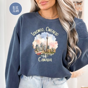 Sudadera Toronto Ontario Canada Comfort Colors®, suéter de regalo de vacaciones de Toronto Canadá, camisa de viaje de Toronto, sudadera Toronto Ontario