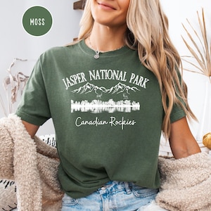 Jasper National Park Alberta Canada Grunge Style Comfort Colors® TShirt, Jasper National Park Hiking Tee, Jasper National Park Vacation Gift