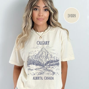 Calgary Alberta Canada Comfort Colors® T-Shirt, Calgary Vacation Gift, Calgary Travel Tee Shirt, Canadian Rockies Shirt, Calgary Canada Gift