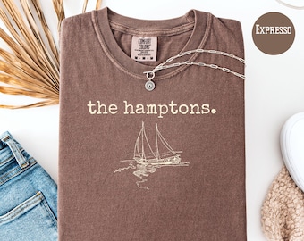 The Hamptons Comfort Colors Tee Shirt, Hamptons Vacation Shirt, East Hamptons Tee Shirt, South Hamptons Travel Gift Shirt, The Hamptons Gift