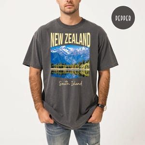 New Zealand South Island Comfort Colors T-Shirt, New Zealand Vacation Gift Shirt, New Zealand Travel Shirt, New Zealand South Island Shirt Pepper