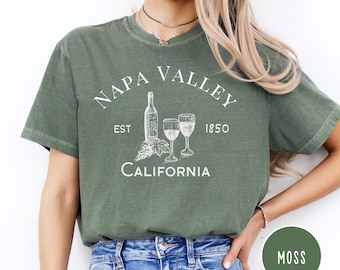 Napa Valley California Comfort Colors® T-Shirt, California Winery Tee Shirt, Napa Valley Gift Shirt, Napa Valley Travel Vineyard Gift Shirt