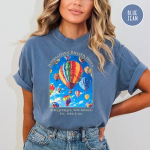 Albuquerque New Mexico Hot Air Ballon Fiesta Comfort Colors® Tee Shirt, Hot Air Ballon Shirt, Albuquerque Vacation Gift Tee, New Mexico Trip