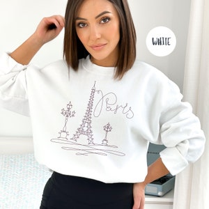 Paris in Swooping Script Letters, Paris Sweater Gift, Paris Lover Gift Sweatshirt, Paris Vacation Gift, Paris Sweatshirt, Paris Travel Shirt