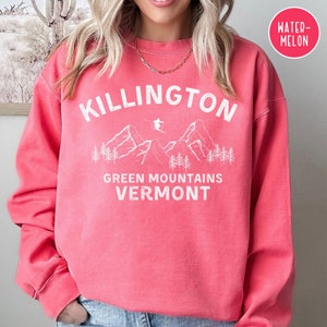 Killington Vermont Skiing Comfort Colors® Gift Sweatshirt, Killington Vermont Ski Trip Vacation, Killington Vermont Sweatshirt, Vermont Gift