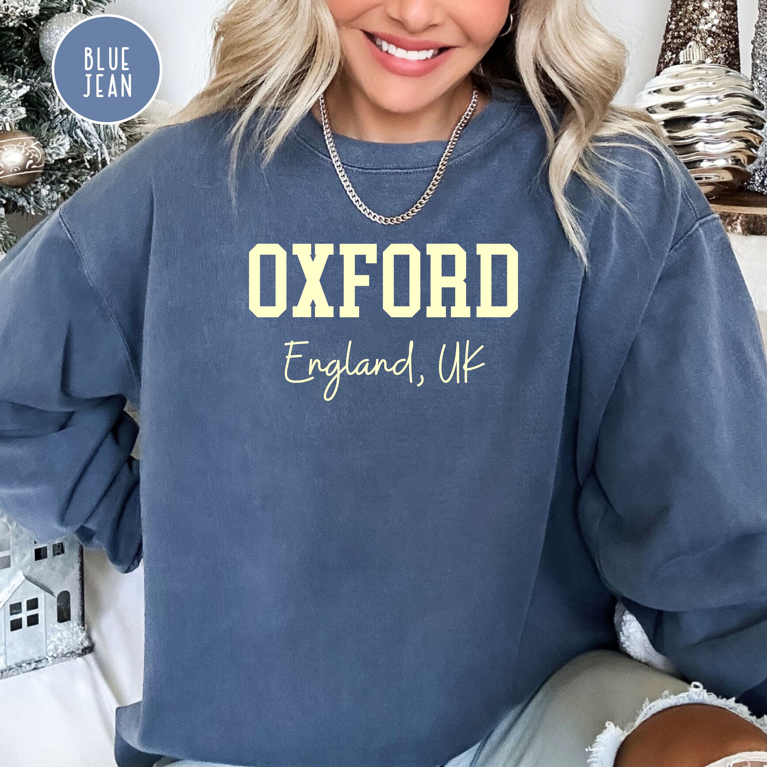Oxford England Minimalist Style Comfort Colors Sweatshirt Gift Oxford College Style Sweatshirt Oxfordshire England Vacation Travel Gift