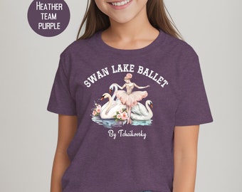 Swan Lake Ballet Childrens Size T-Shirt, Swan Lake Fan Gift, Kids Swan Lake Shirt, Ballet Dancer Christmas Gift, Ballerina Gift Tee Shirt