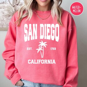 San Diego California Comfort Colors® Sweatshirt, San Diego Vacation Gift Sweatshirt, San Diego Gift, San Diego California, San Diego Travel