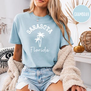 Sarasota Florida Comfort Colors® Beach Tee, Sarasota Florida Vacation Gift Tee, Florida Travel Shirt, Sarasota Beach Gift, Florida Gift Tee