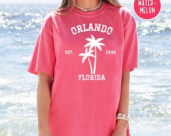 Orlando Florida Comfort Colors® T-Shirt, Orlando Florida Vacation Gift Shirt, Orlando Palm Trees, Orlando Trip Gift, Florida Travel Shirt