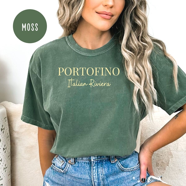 Portofino Italian Riviera Comfort Colors® TShirt, Italian Riviera Shirt, Italy Vacation Gift Shirt, Italy Travel Shirt, Portofino Italy Gift