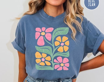 Subtiles Ficker-Trumpf-Blumen-T-Shirt, Anti-Trumpf-Blumenkomfort Colors® T-Shirt Geschenk für demokraten, Ficker-Trumpf-Progess-Liberales Blumen-T-Stück