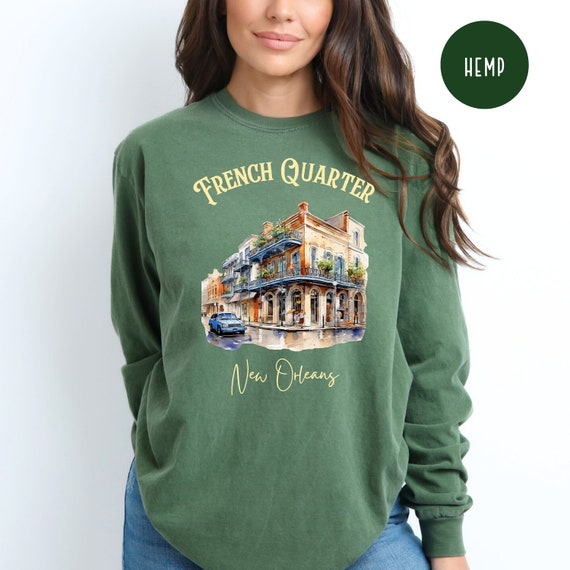 French Quarter New Orleans Comfort Colors Long Sleeve T shirt Bourbon Street Tee Shirt New Orleans Vacation Gift New Orleans Travel Shirt Etsy
