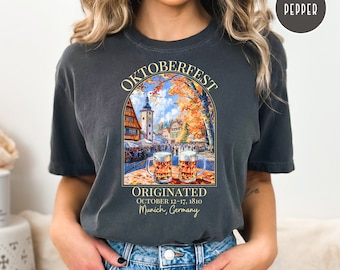 Oktoberfest Munich Germany Comfort Colors® Tee Shirt, Oktoberfest Autumn Colors Shirt, Munich Germany Autumn Vacation Gift, Octoberfest Gift