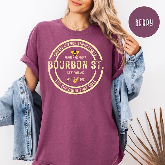 ヴィンテージワッペン Bourbon Street New Orleans Bourbon Street New Orleans Grunge Style Comfort Colors® T-shirt