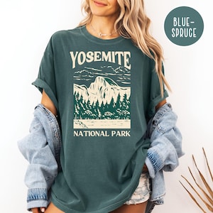 Camiseta de presente Comfort Colors® do Parque Nacional de Yosemite, camiseta Yosemite Half Dome, camiseta de caminhada Yosemite, camiseta de acampamento, presente do Parque Nacional