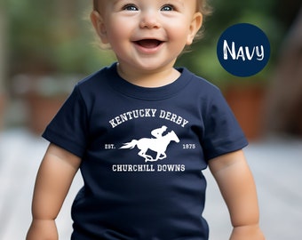 Kentucky Derby Grunge Style Infant Tees 6M to 24M, Kentucky Derby Est Shirt, Horse Lover Gift Shirt, Baby Matching Kentucky Derby Tee Shirts