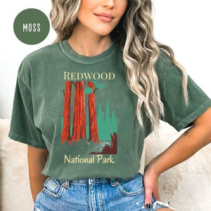 Redwood National Park California Comfort Colors® T-Shirt Gift, California Redwoods Tee, Redwood Hiking TShirt, Redwood Park Camping Tee Gift