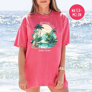 Seychelles Comfort Colors® T-Shirt, Seychelles Beach Tee, Seychelles Islands Vacation Gift, Seychelles Tee Shirt, Seychelles Indian Ocean