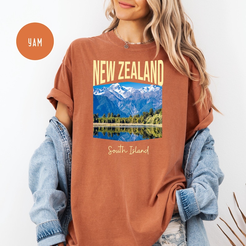 New Zealand South Island Comfort Colors T-Shirt, New Zealand Vacation Gift Shirt, New Zealand Travel Shirt, New Zealand South Island Shirt Yam