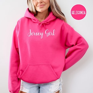 Jersey Girl Pullover Hoodie, New Jersey Lover Hooded Sweatshirt Gift, Jersey Girl Hoodie, Jersey Shore Lover Hoodie Gift, New Jersey Gift